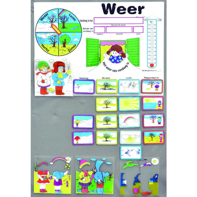 Weerkalender met accessoires